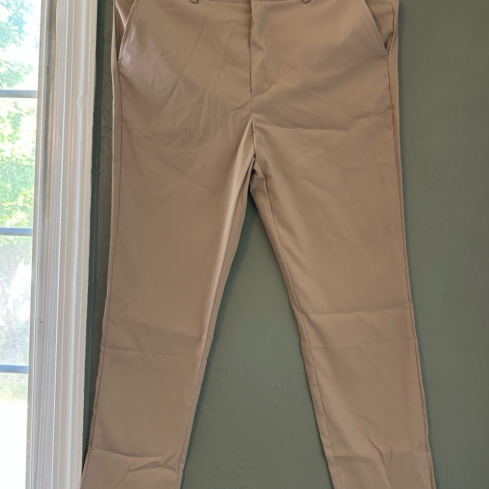Men's Tan Pants with Suspenders & Bow tie